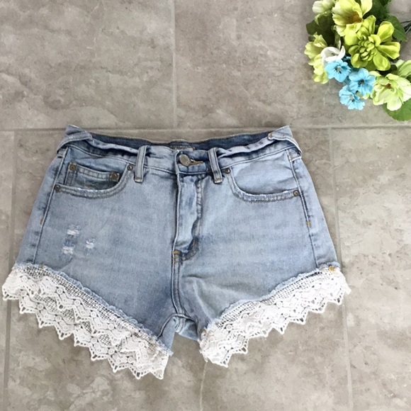 Free People Pants - Free People Distressed Denim Shorts Size 24